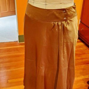 Brown silk Kenzie skirt